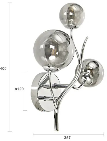 Brilagi - LED nástenné svietidlo MISTEL 3xG9/3W/230V čierny chróm/dymová