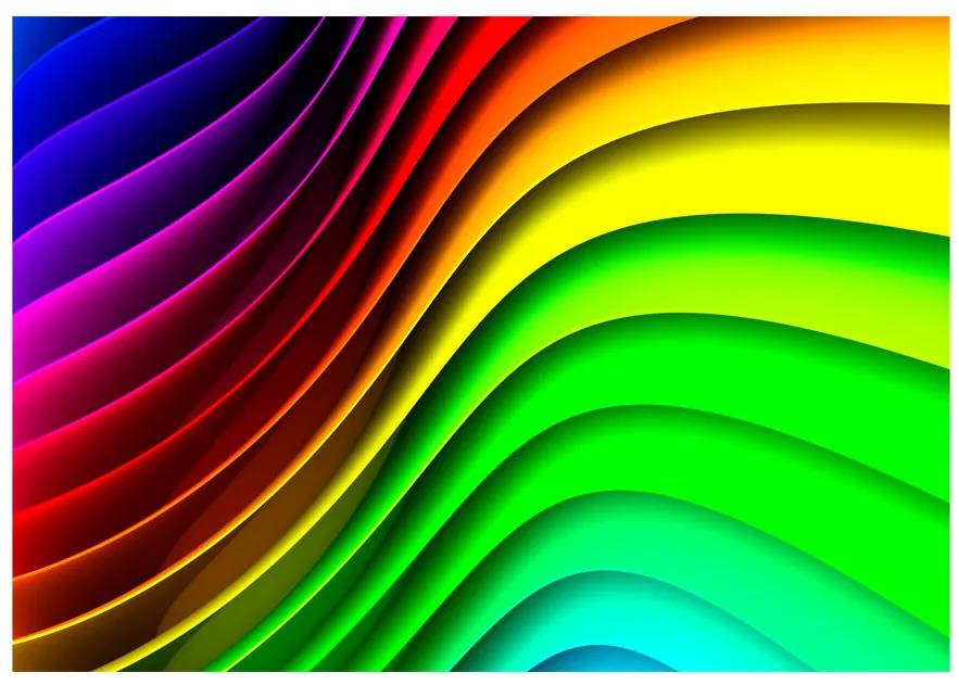 Artgeist Fototapeta - Rainbow Waves Veľkosť: 100x70, Verzia: Premium