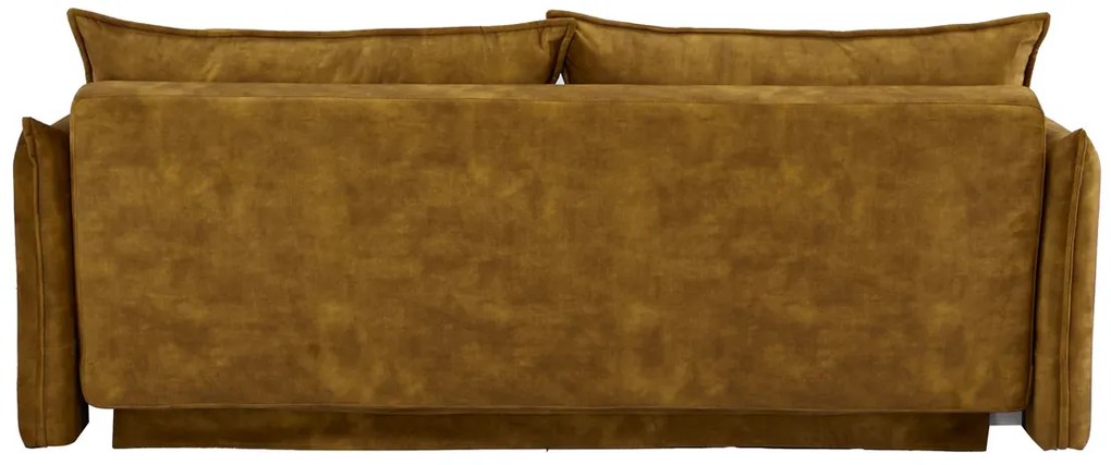 Rozkladacia pohovka APARTMENT 215 cm zamatová horčicovo žltá