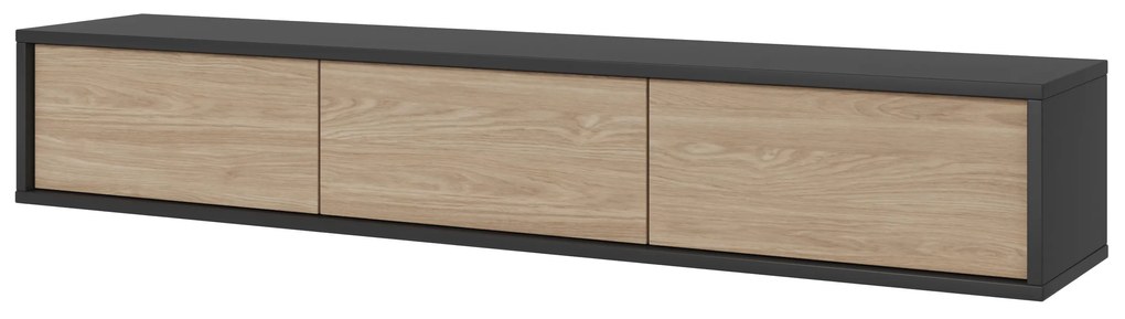 TV stolík Fiora 38 (antracit + dub olejovaný). Akcia -21%. Vlastná spoľahlivá doprava až k Vám domov. 1066461