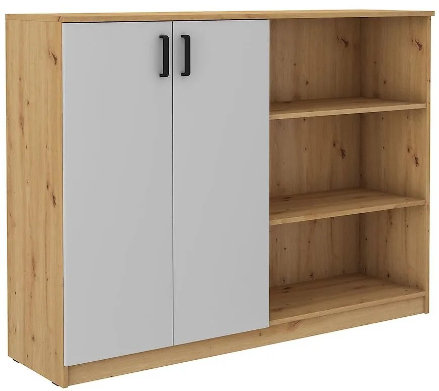 Komoda vysoká 2f Malta svetlošedá/artisan (850)