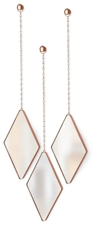 Zrcadlo Umbra DIMA SET/3ks měděné