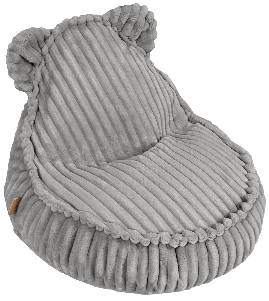MeowBaby® Churros Kids sedací vak s uškami, Moon Dust Grey