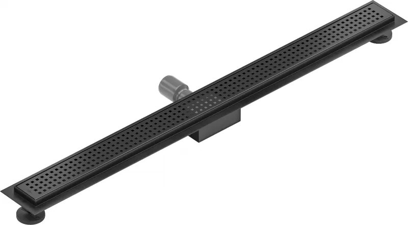 Mexen Flat nerezový sprchový žľab 100cm, vzor M08, čierna, 1725100-15