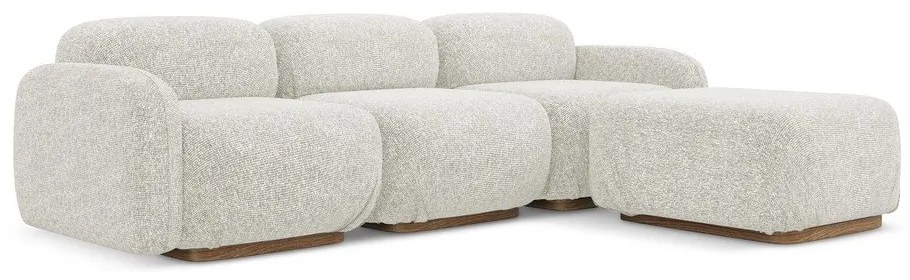 Krémovobiela modulárna rohová pohovka (variabilná) Ailani – Makamii