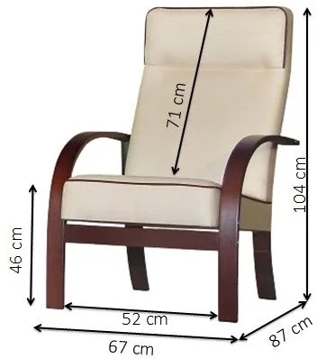 Kreslo Limme (hnedá). Akcia -18%. Vlastná spoľahlivá doprava až k Vám domov. 1040861