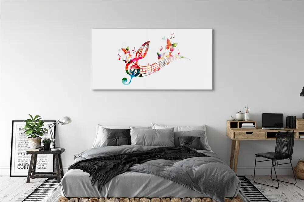 Obraz plexi Farebné motýle poznámky 140x70 cm