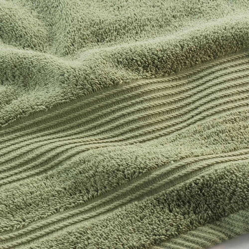 Kaki froté bavlnená osuška 70x130 cm Tendresse – douceur d'intérieur