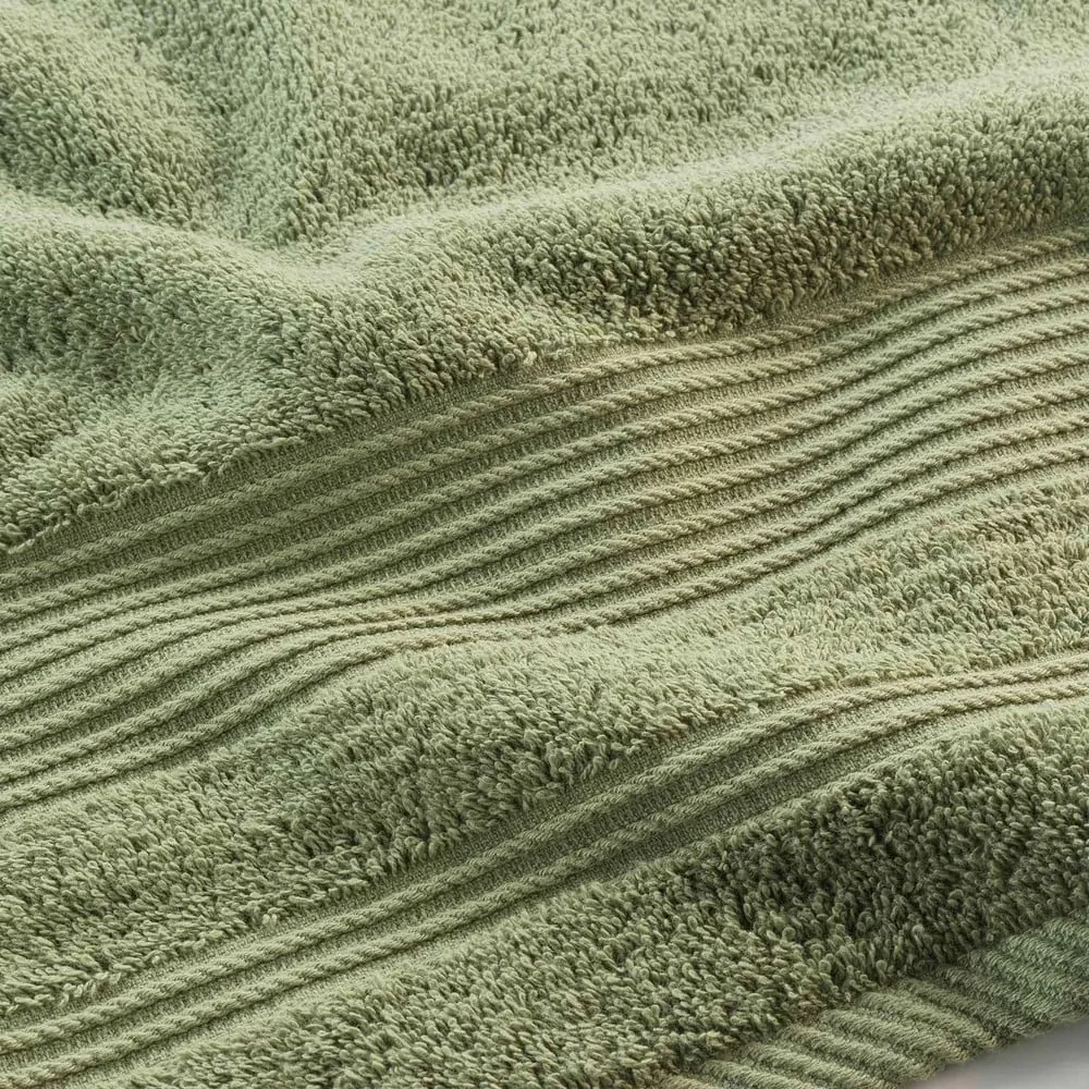 Kaki froté bavlnená osuška 70x130 cm Tendresse – douceur d'intérieur