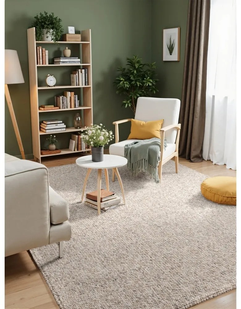 Sivokrémový prateľný koberec 120x170 cm Rocco Dark Cream – Elle Decoration