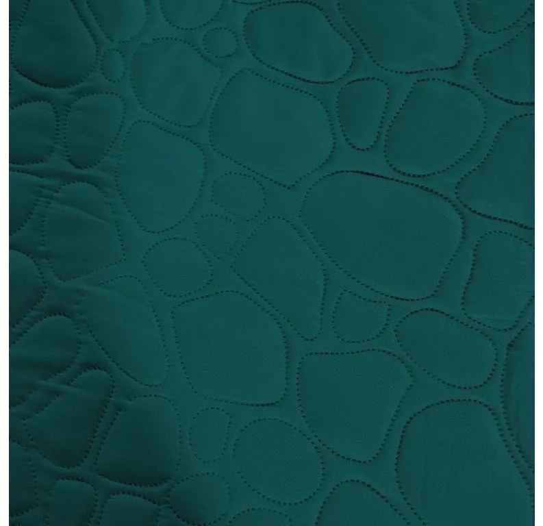 Tyrkysový prehoz na posteľ so vzorom STONE Rozmer: 170 x 210 cm