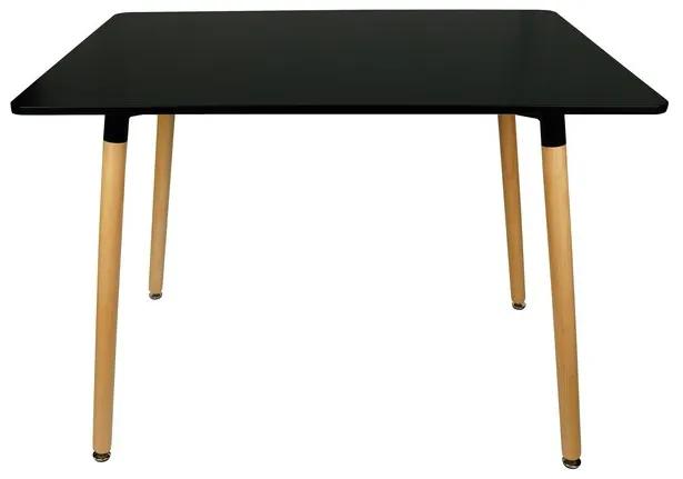 Čierny jedálenský set 1+2, stôl BERGEN 100 + stolička BALI MARK