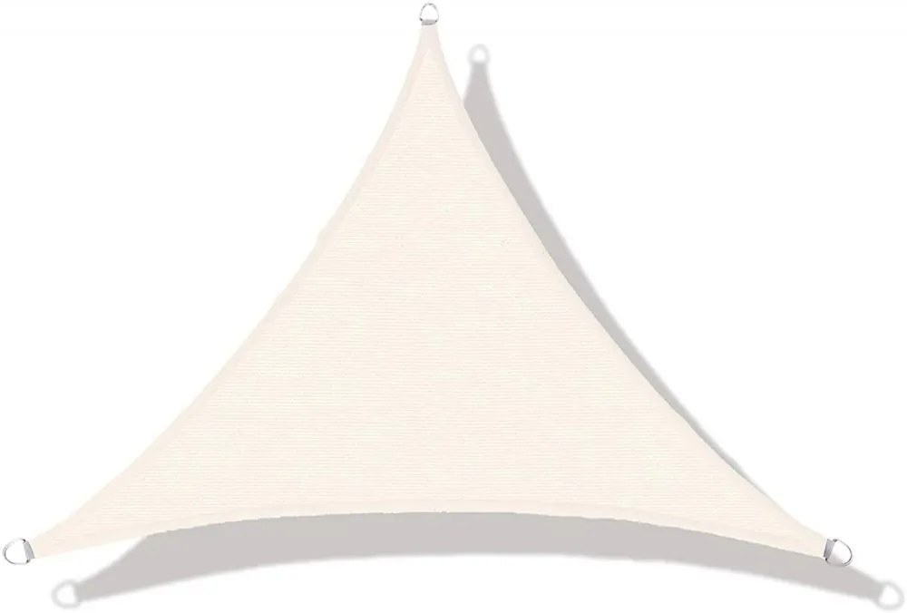 Tieniaca plachta na terasu - trojuholník - 4m - béžová (180g/m2)