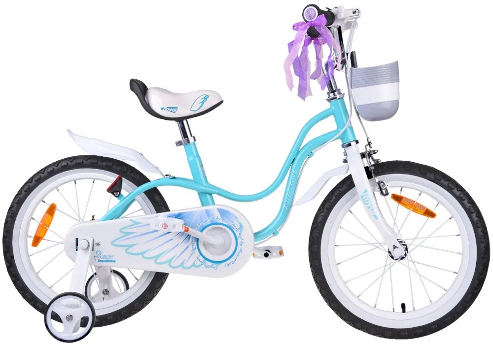 Detský bicykel 18" Little Swan RoyalBaby RB18-18 - modrý