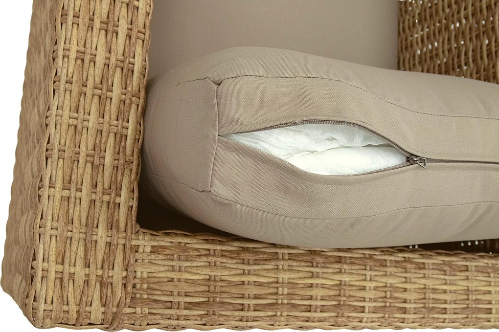 DEOKORK Ratanová variabilná zostava MALIBU pre 5 osôb (béžovo-hnedá)