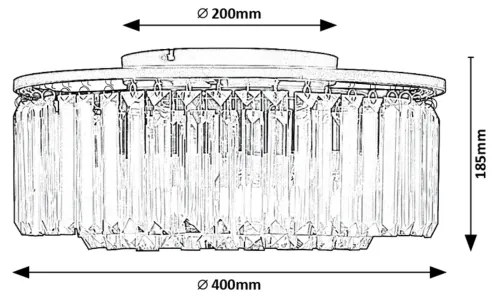 Rabalux 71093 - Stropné svietidlo ELOISA 3xE27/25W/230V