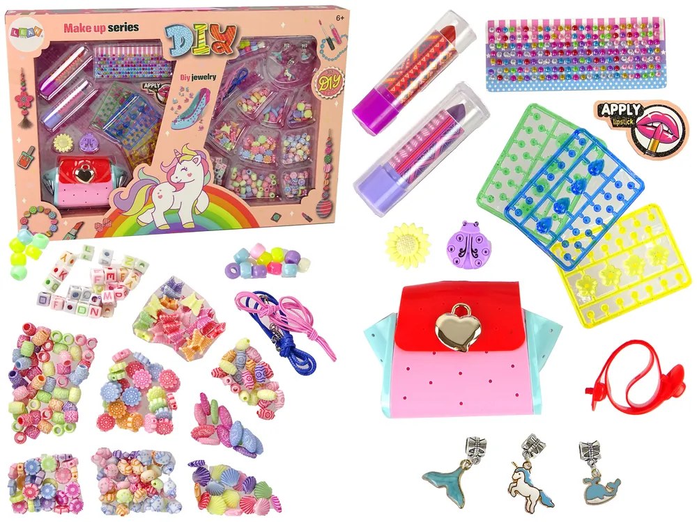 Lean Toys Súprava detských farebných líčidiel a šperkov