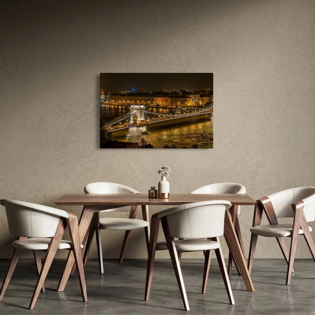 Obraz nočného mesta (90x60 cm)