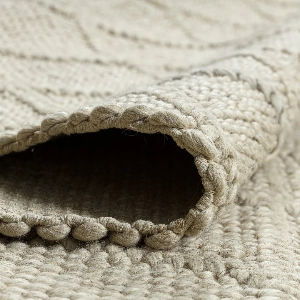 Dywany Łuszczów, Kusový koberec Tahar 99001B cream, 200x290, biela, obývacia izba