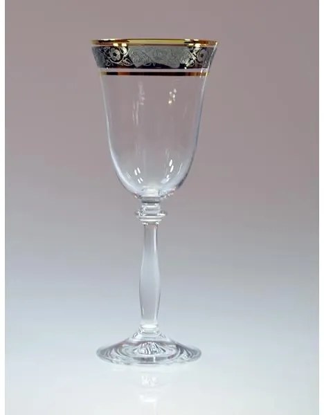 BOHEMIA ANGELA ZLATO-PLATINOVÝ POHÁR 250 ML SADA 6 KS