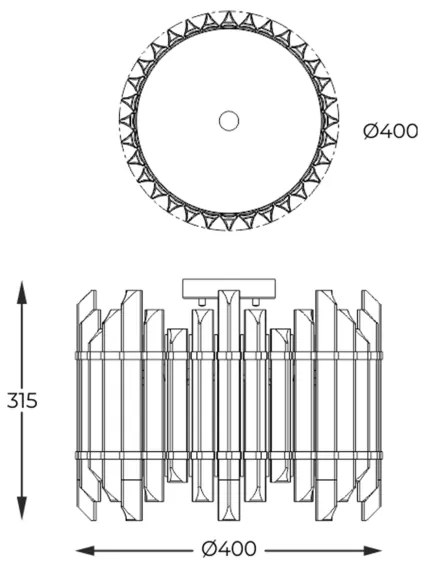 Zuma Line C0556-06D-V7V7 - Prisadený luster ALEXANDRIA 6xG9/42W/230V zlatá
