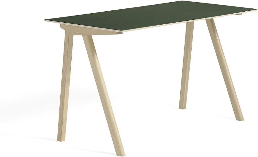 HAY Stôl Copenhague CPH 90, matt lacquered solid oak/green linoleum