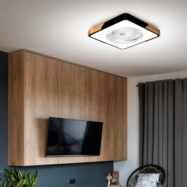 Brilagi-LED stmievateľné svietidlo s ventilátorom LED/30W/230V 3000-6500K čierna