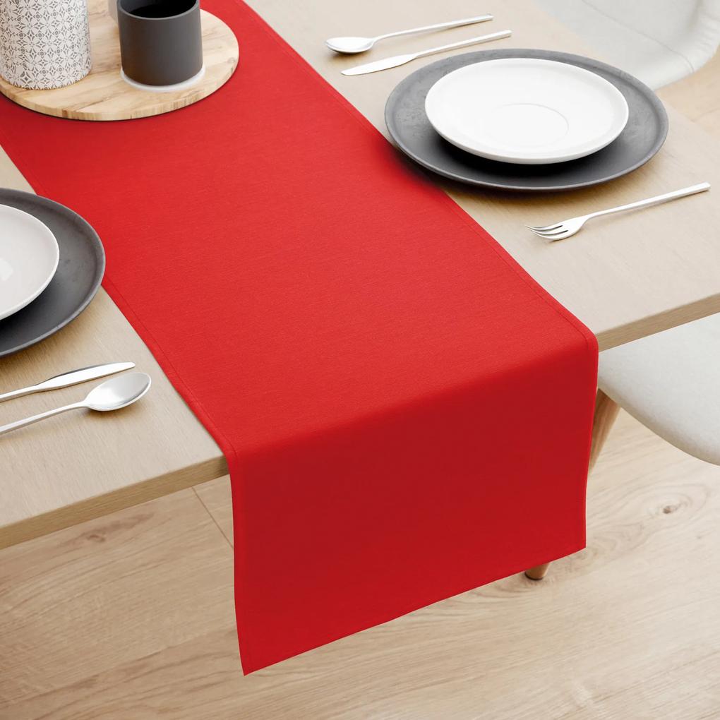 Goldea behúň na stôl loneta - červený 35x160 cm