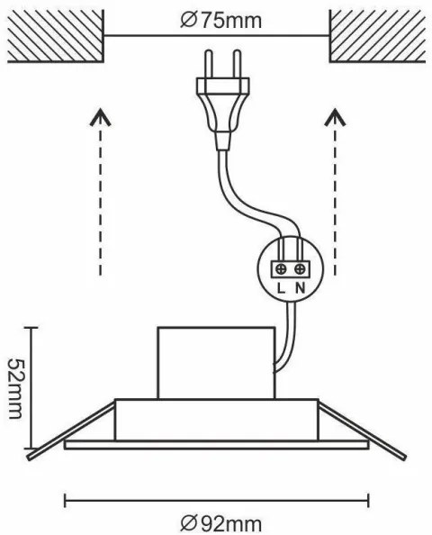 LED Stmievateľné kúpeľňové svietidlo LED/7W/230V 3000K-6500K Wi-Fi Tuya IP44