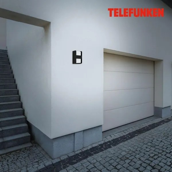 Telefunken 321005TF - Vonkajšie nástenné svietidlo 1xE27/12W/230V IP44 čierna