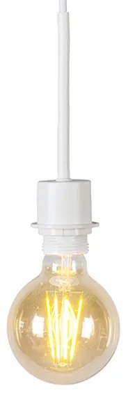 Moderné závesné svietidlo biele s čiernym tienidlom 50 cm - Combi 1