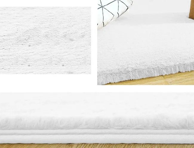 Protišmykový koberec RABBIT biely