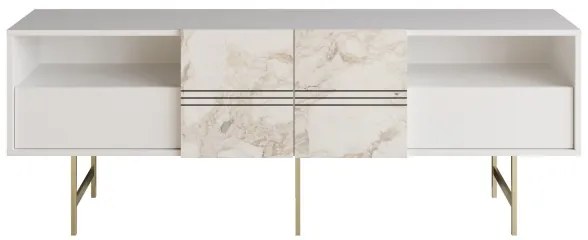 TV stolík DERIN 64,7x180 cm biela