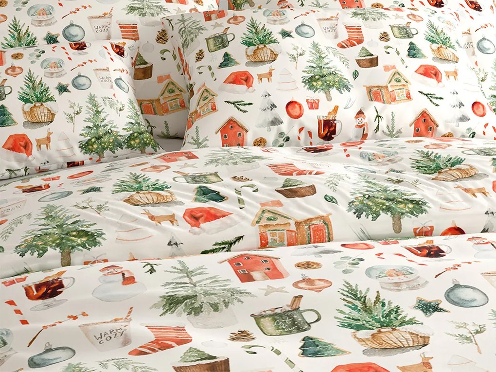 Mikroflanelové obliečky FESTIVE MAGIC biele Rozmer obliečky: 2 ks 70 x 90 cm | 200 x 220 cm