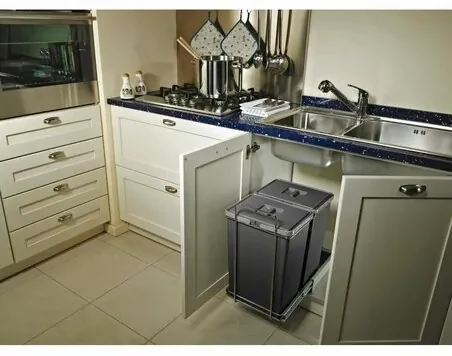Elletipi Vstavaný odpadkový kôš ECOFIL, 18 + 18 l
