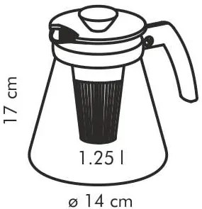 Tescoma TEO 646622.00 - Kanvica TEO 1.25 l, s vylúhovacími sitkami