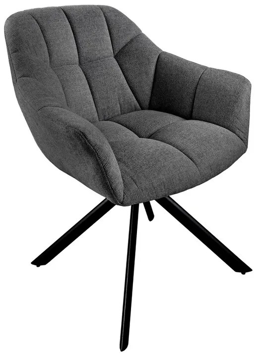 Dizajnová otočná stolička Vallerina antracitová