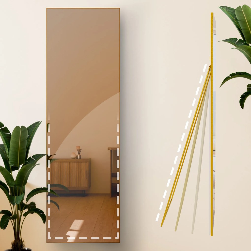 Zrkadlo Benicia 160x50 cm - zlaté lesklé