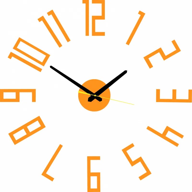 Nástenné hodiny Quartz, nalepovacie dekorácie, 3D zrkadlové nálepky Xmomo X0018-Wall clock HEU-
