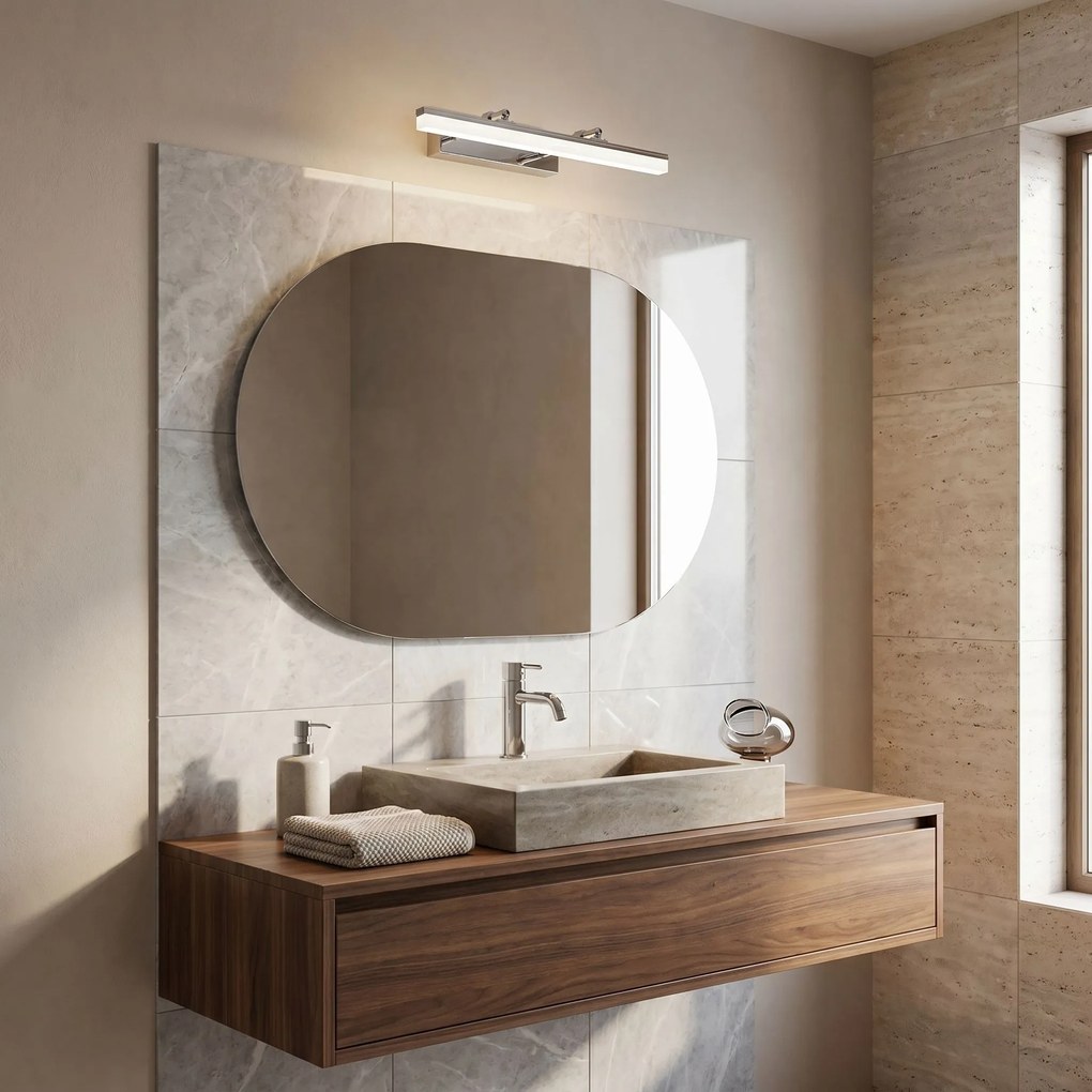 Toolight Toolight, LED nástenné svietidlo, 40cm, 6W, 4000K, 1000lm, APP1869-1W, Chrómová, OSW-66025