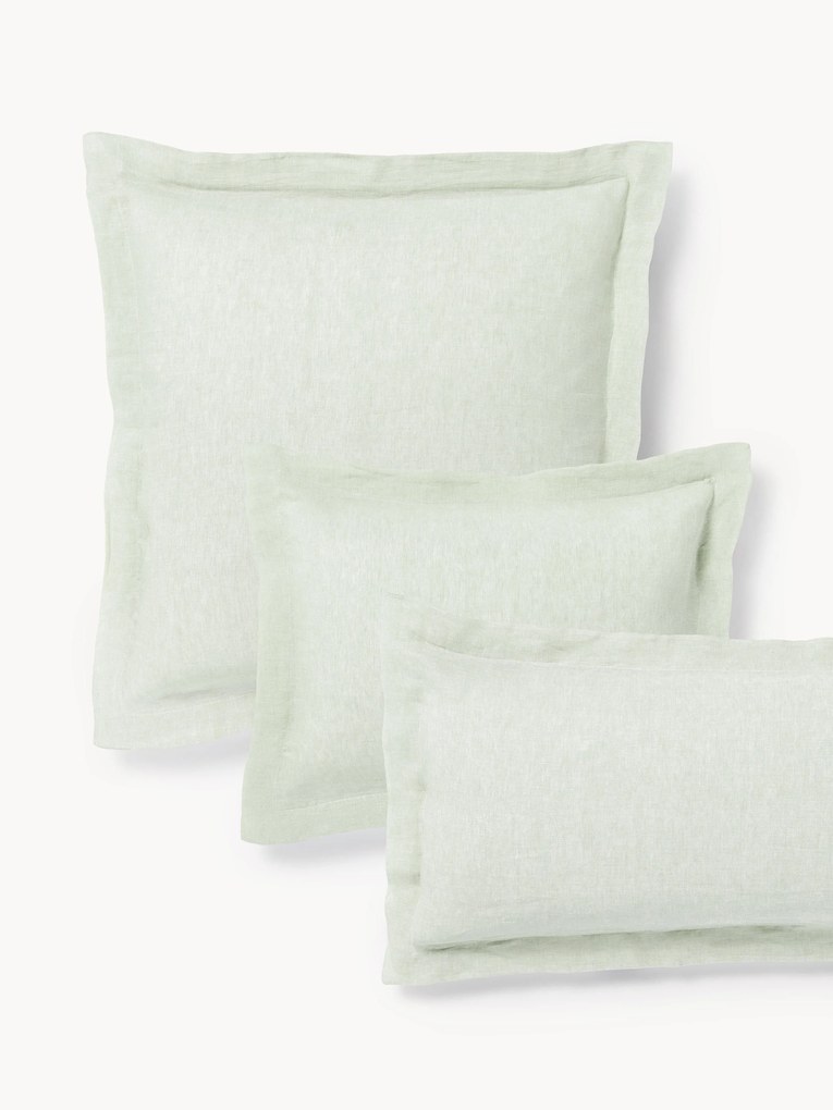 Ľanová obliečka na vankúš s lemom Linna