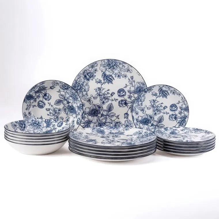Porcelánová sada tanierov GIVERNY 18 ks
