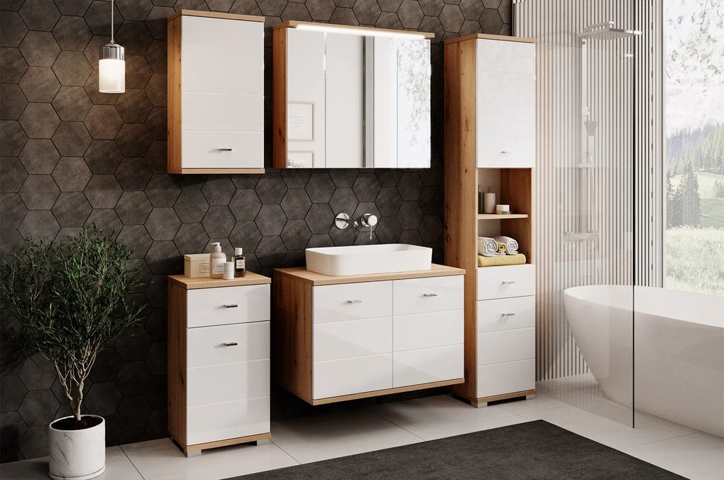 Koupelnová skříňka Sting 45 38 cm dub artisan/bílá