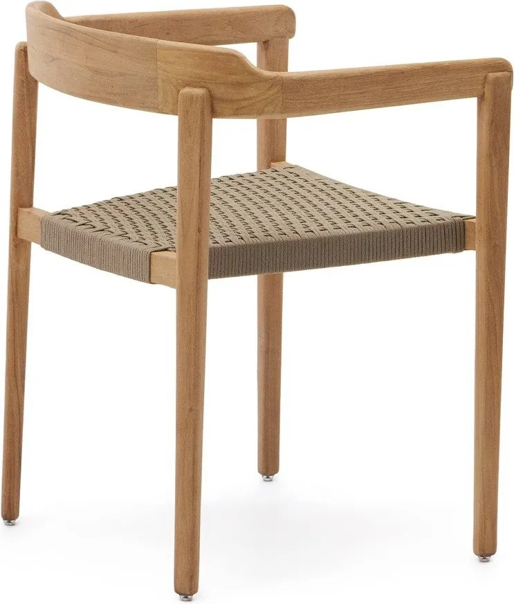 Drevená záhradná stolička v prírodnej farbe Icaro – Kave Home