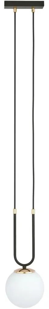 Luster na lanku GLAM 1xE14/10W/230V čierna