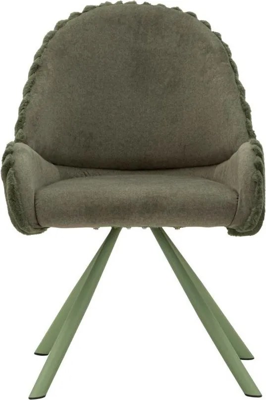 Zelená čalúnená jedálenské kreslá v súprave 2 ks s podrúčkami Stockholm – Mauro Ferretti
