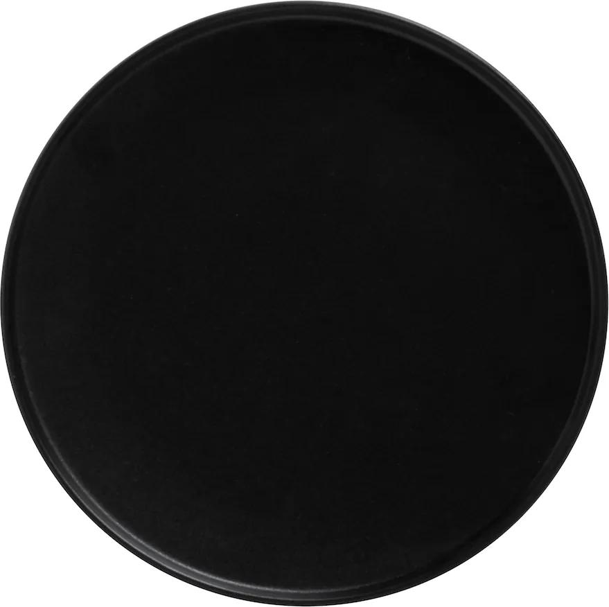 Jedálenský plytký tanier 24,5 cm čierny - edícia Caviar - Maxwell &amp; Williams