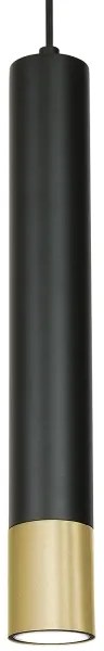 Luster na lanku NEST 1xGU10/8W/230V čierna/zlatá