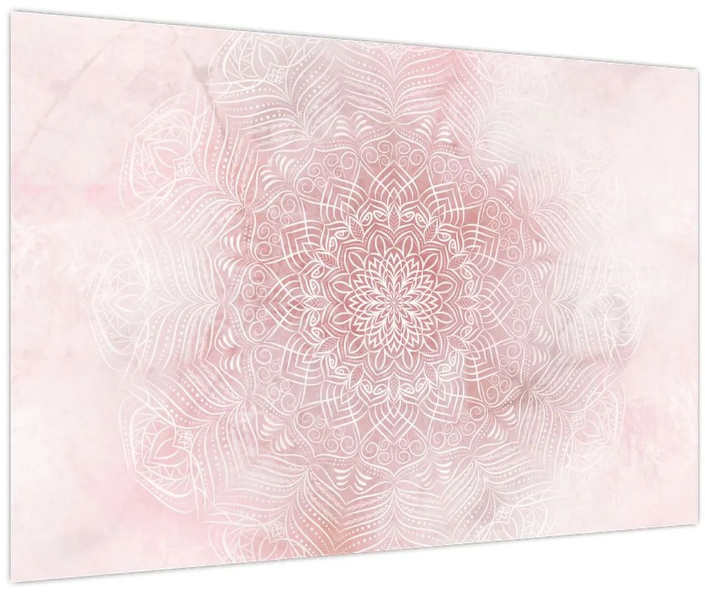 Obraz - Ružová mandala (90x60 cm)