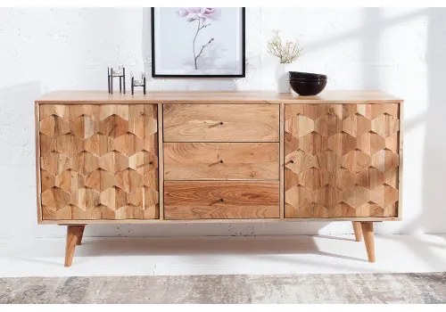 Komoda 38420 145cm Drevo Acacia Retro  - Komfort-nábytok